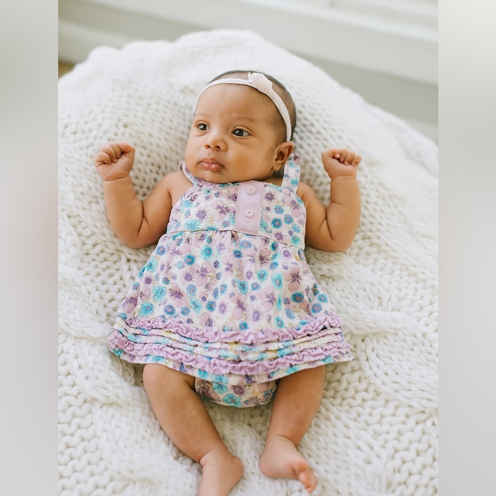 Koala Baby Ruffled Dress Top Floral Size 0-3 months Newborn Baby Summer Outfit